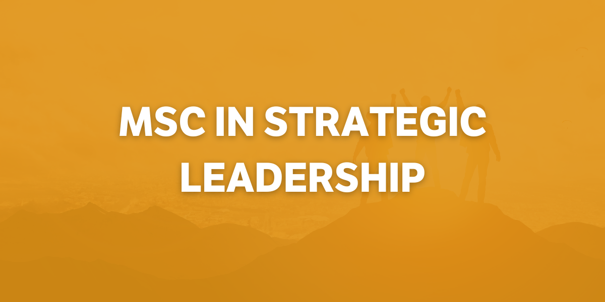 IPPE MSc Strategic Leadership | Part-Time Master’s Degree | CIPP